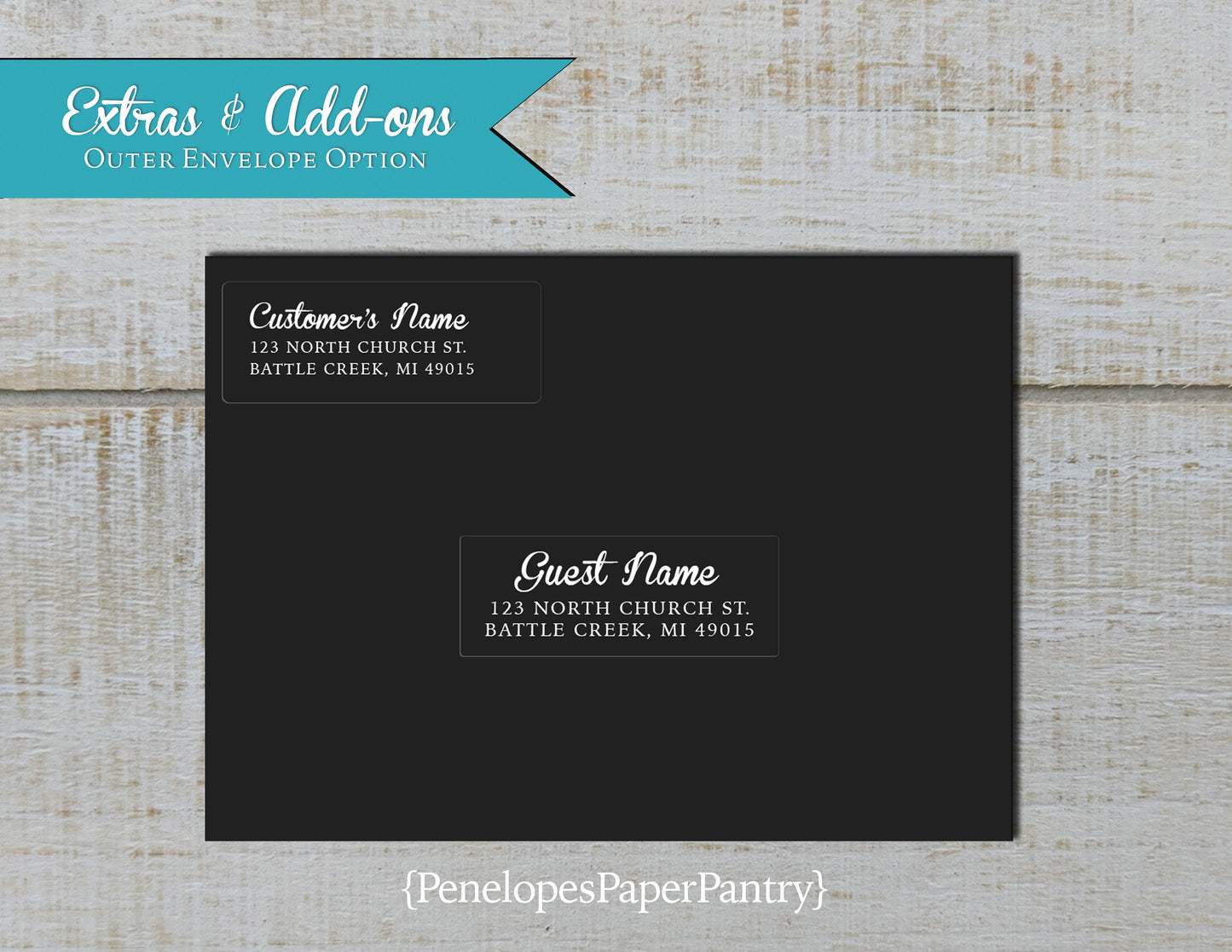 Made to Match Printed Address Label Stickers Stationery Add-On