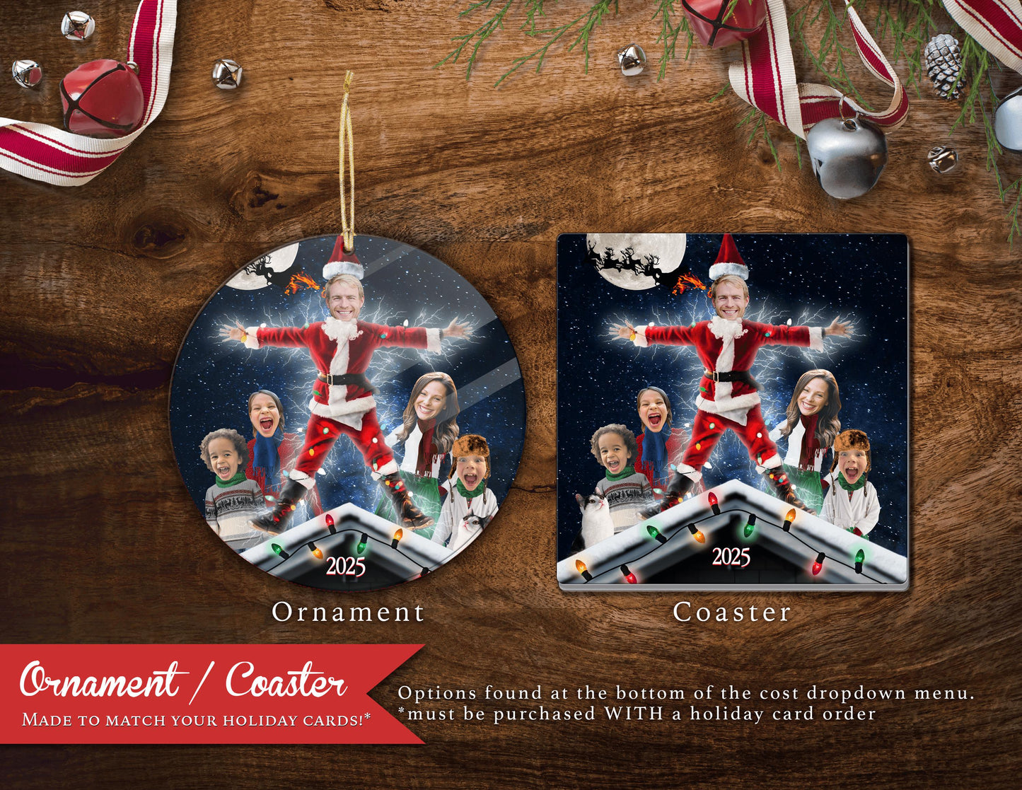 Funny Christmas Vacation Family Photo Card – Personalized National Lampoon Holiday Card with Clark Griswold & Custom Text