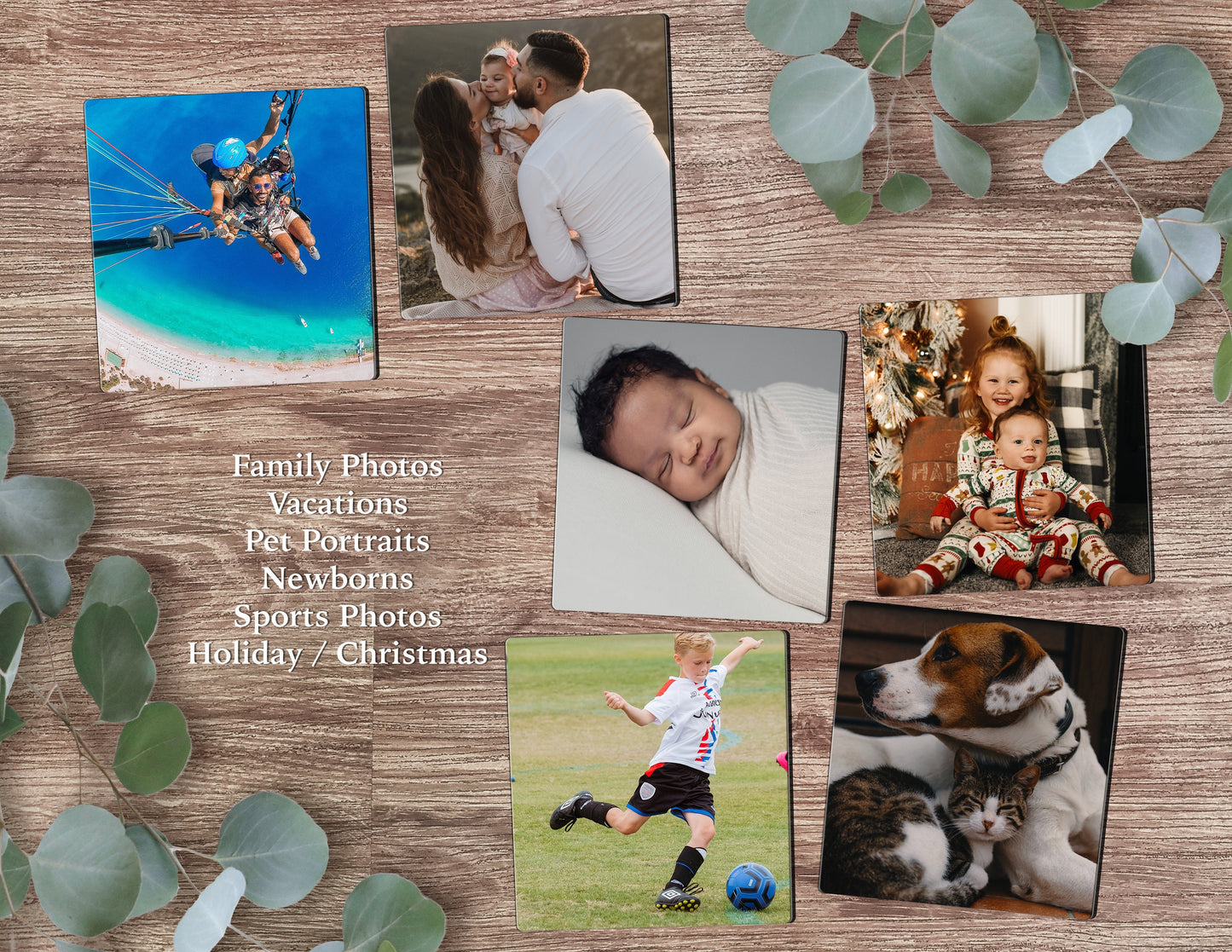 Upload Your Own Photo Set of 4 Ceramic Coasters with Cork Back
