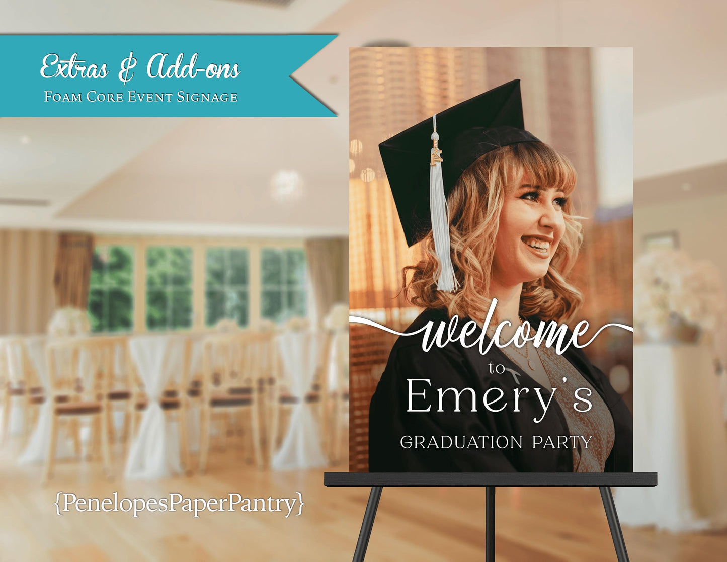 Foam Core Graduation Open House or Ceremony Welcome Sign