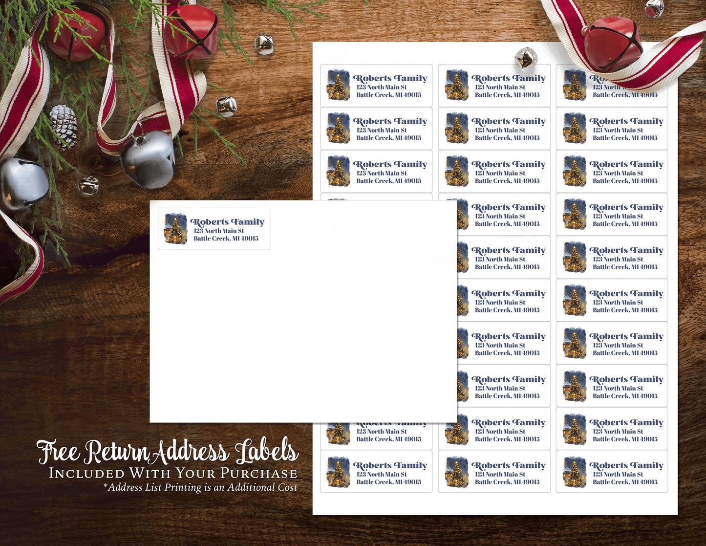 Funny Christmas Carolers Photo Card – Personalized Victorian Holiday Family Card with Custom Text & Envelopes