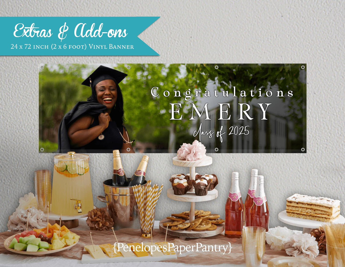 Vinyl Photo Graduation Open House or Ceremony Banner