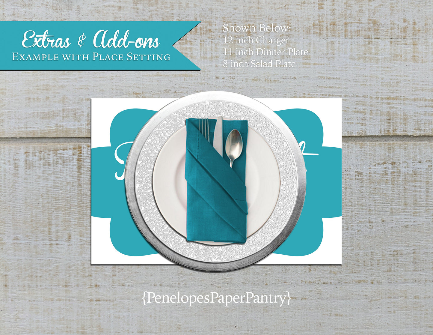 Made to Match Place Mat Table Setting Add On