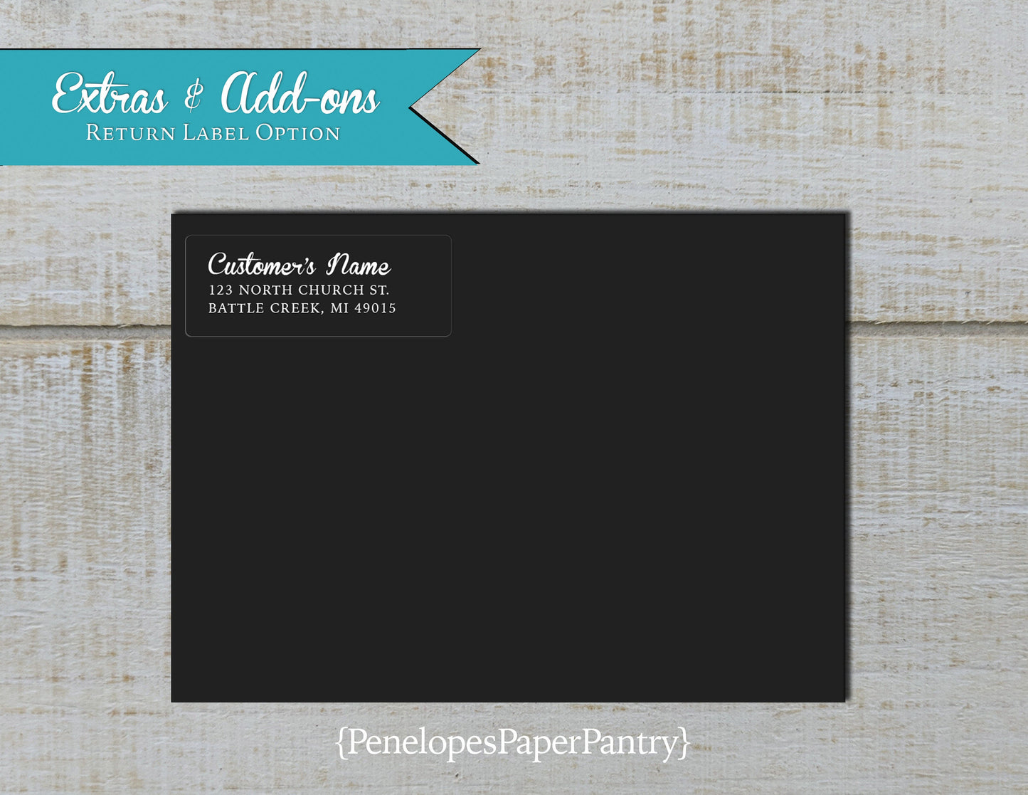 Made to Match Printed Address Label Stickers Stationery Add-On