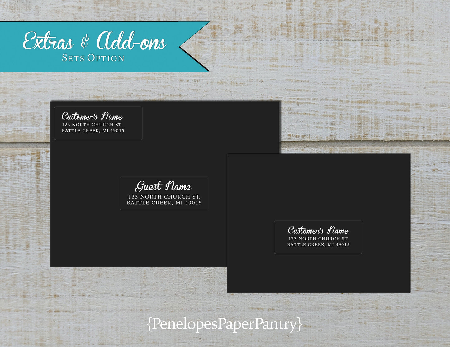 Made to Match Printed Address Label Stickers Stationery Add-On