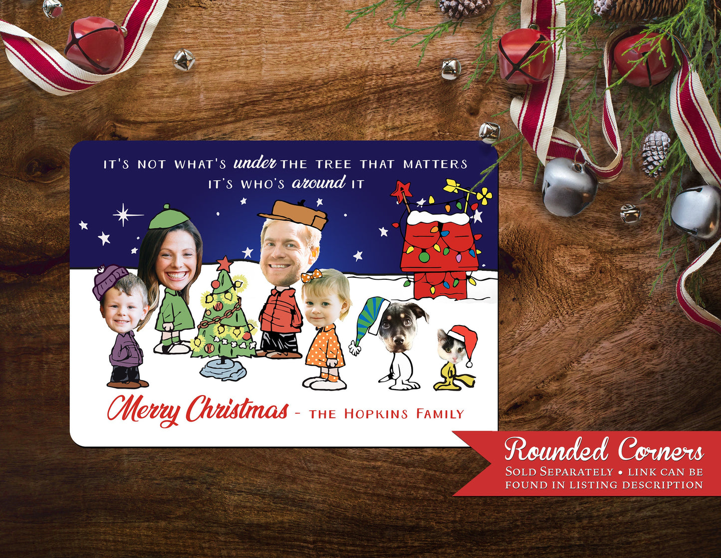 Charlie Brown Inspired Character Holiday Greeting Cards