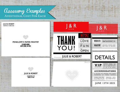 Unique Concert Ticket Wedding Invitation Personalized Rock Pop Jazz Country Heavy Metal Electronic Printed Invitations Envelopes Included