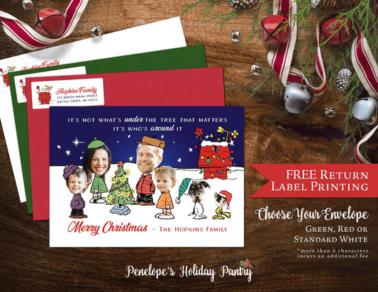 Charlie Brown Inspired Character Holiday Greeting Cards