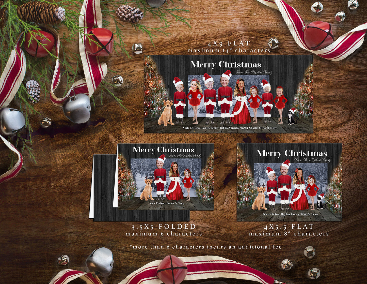 White Christmas Movie Inspired Character Holiday Greeting Cards