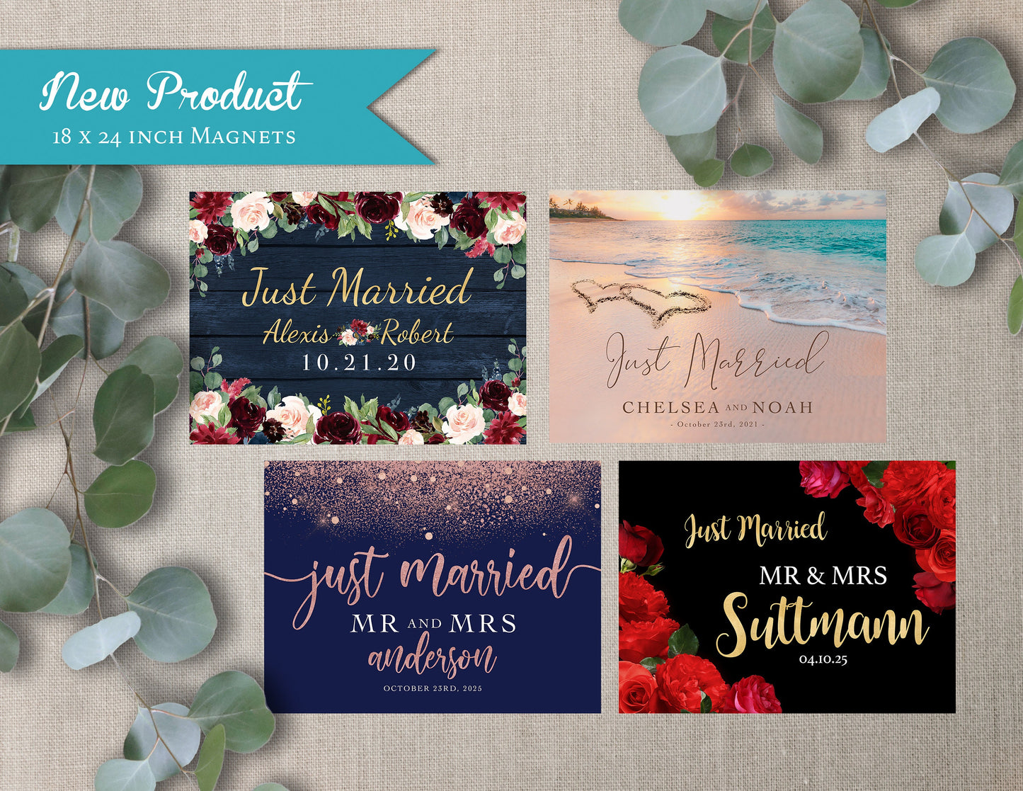 Made to Match Just Married Car Vehicle Magnet Stationery Add-On