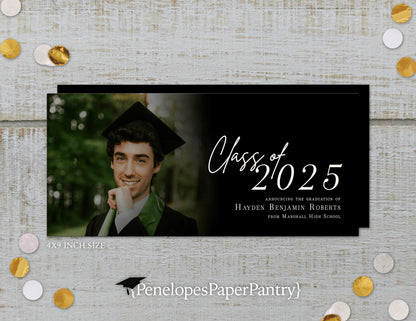 Senior Photo Graduation Open House or Ceremony Invitation