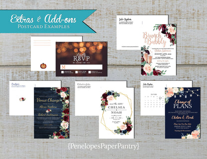 Made to Match Postcard with Return Address Printed Stationery Add-On