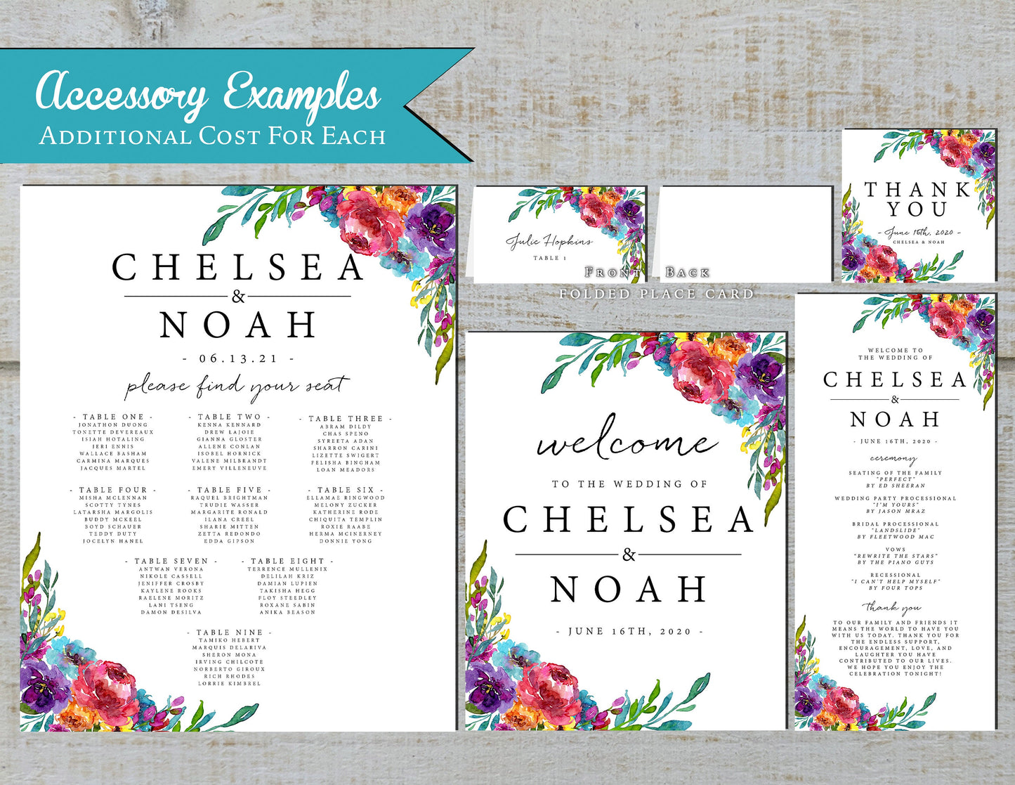 Elegant Bright Floral Summer Wedding Invitation,Bright Floral Summer Wedding Invite,Vibrant Colors,Pink,Aqua,Purple,Shimmery Invitation