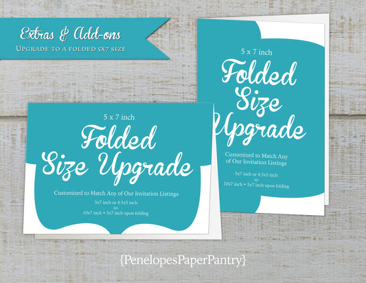 Upgrade to a Folded Style Card Stationery Add-On