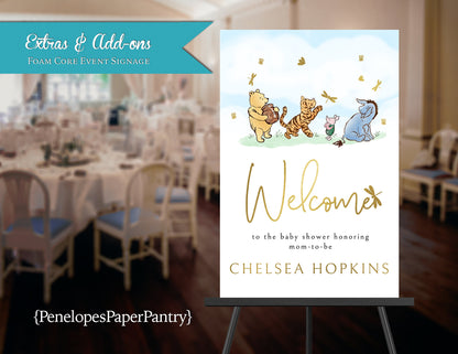 Winnie the Pooh and Friends Inspired Baby Shower Foam Core Event Welcome Sign