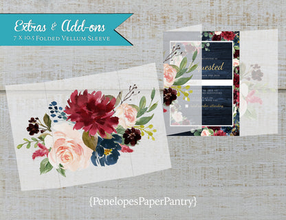 Made to Match Gatefold Vellum Envelopment Wrap Add On