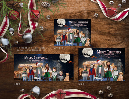 Funny Christmas Vacation Family Photo Card Personalized Clark Griswold National Lampoon Printed Cards With Envelopes Return Address Labels