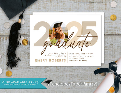2025 Graduation Announcement and Party Invitation