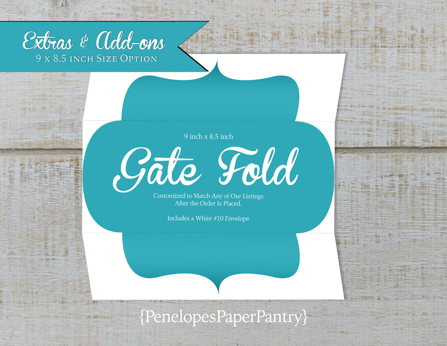 Upgrade Your 5x7 Invitation to a Gatefold Style Stationery Add-On