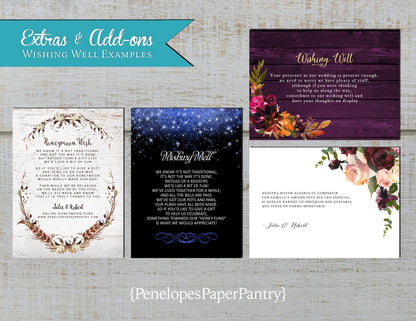 Made to Match Wishing Well Registry Card Stationery Add-On