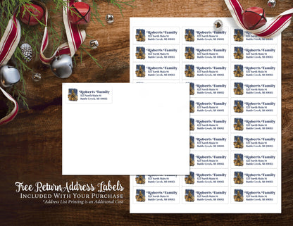 Funny Christmas Carolers Photo Card – Personalized Victorian Holiday Family Card with Custom Text & Envelopes