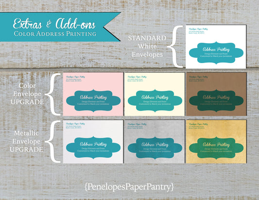 Made to Match Envelope Printing Service Stationery Add-On