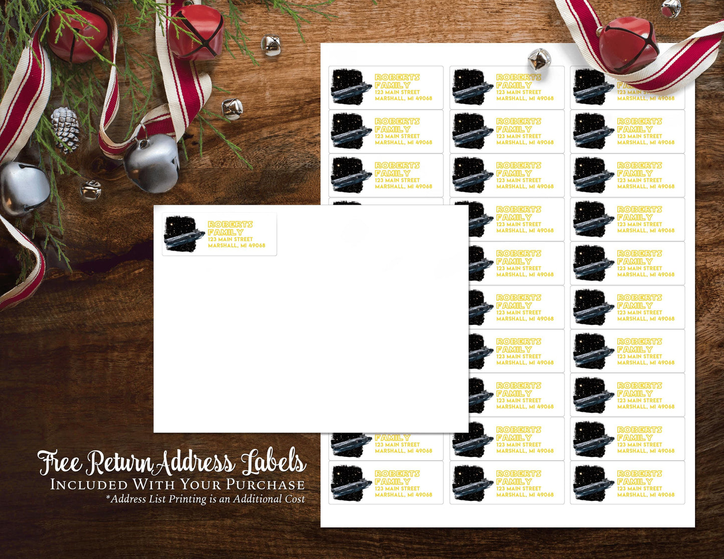 Funny Star Wars Christmas Photo Card – Personalized Family Card with Luke, Leia, Darth Vader & Chewbacca – Printed with Envelopes Included