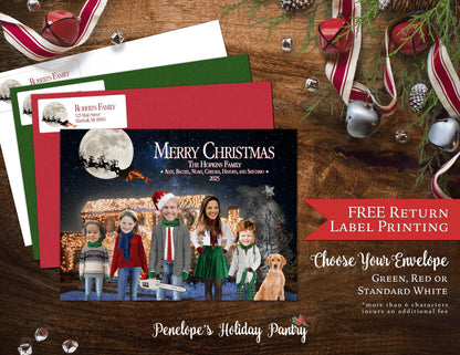 Funny Christmas Vacation Family Photo Card Personalized Clark Griswold National Lampoon Printed Cards With Envelopes Return Address Labels