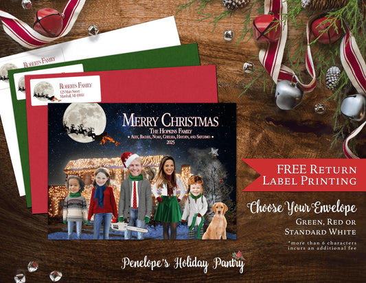 Funny Christmas Vacation Family Photo Card Personalized Clark Griswold National Lampoon Printed Cards With Envelopes Return Address Labels