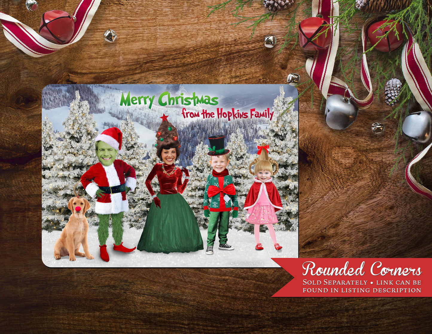 The Grinch Movie Inspired  Character Holiday Greeting Cards