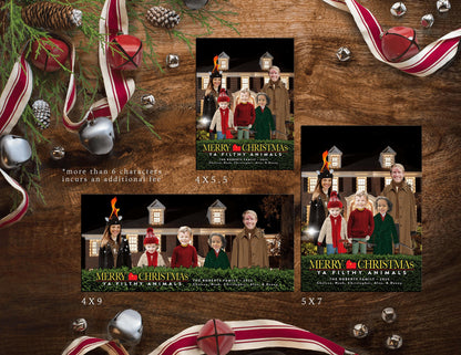 Funny Home Alone Christmas Photo Card – Personalized Family Card with Wet Bandits & Kevin – Printed with Envelopes & Custom Text