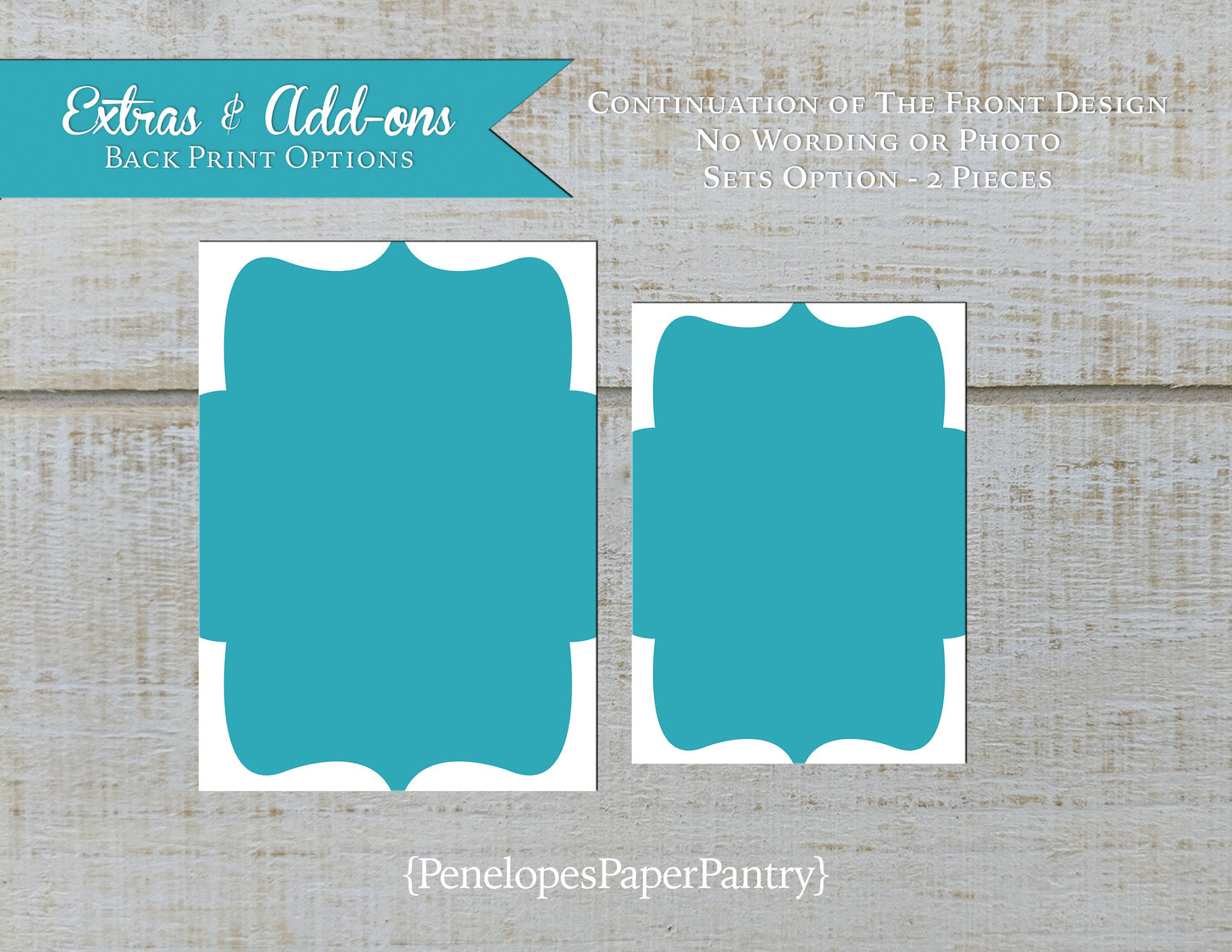 Made to Match Back Print Stationery Add-On