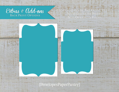 Made to Match Back Print Stationery Add-On