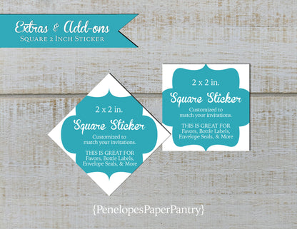 Made to Match Rectangle and Circle Sticker Add On