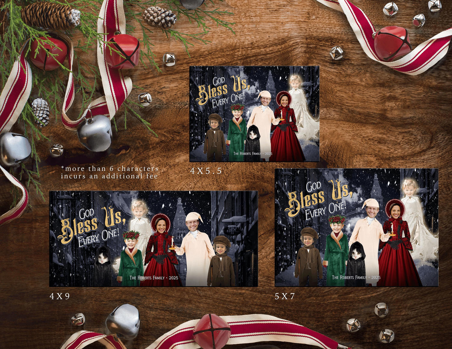 Funny A Christmas Carol Family Photo Card – Personalized Ebenezer Scrooge Holiday Card with Envelopes, Free Return Labels & Fast U.S. Shipping