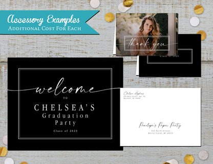 Photo with Simple Frame Graduation Open House or Ceremony Invitation