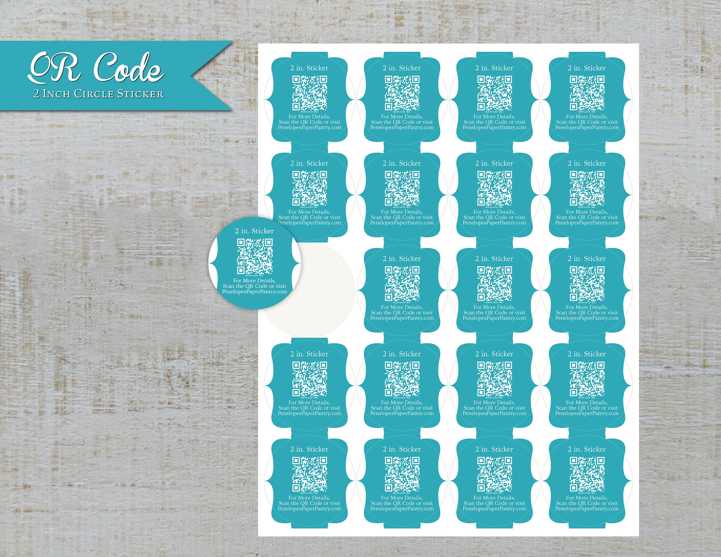 Made to Match QR Code Insert, Back Print, or Sticker Stationery Add-On