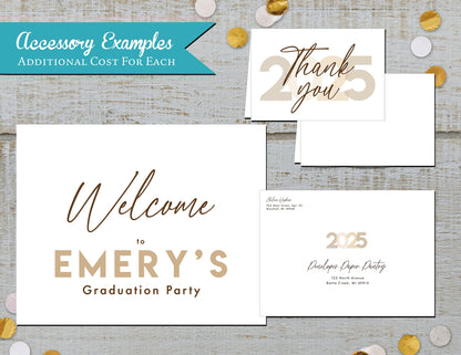 2025 Graduation Announcement and Party Invitation