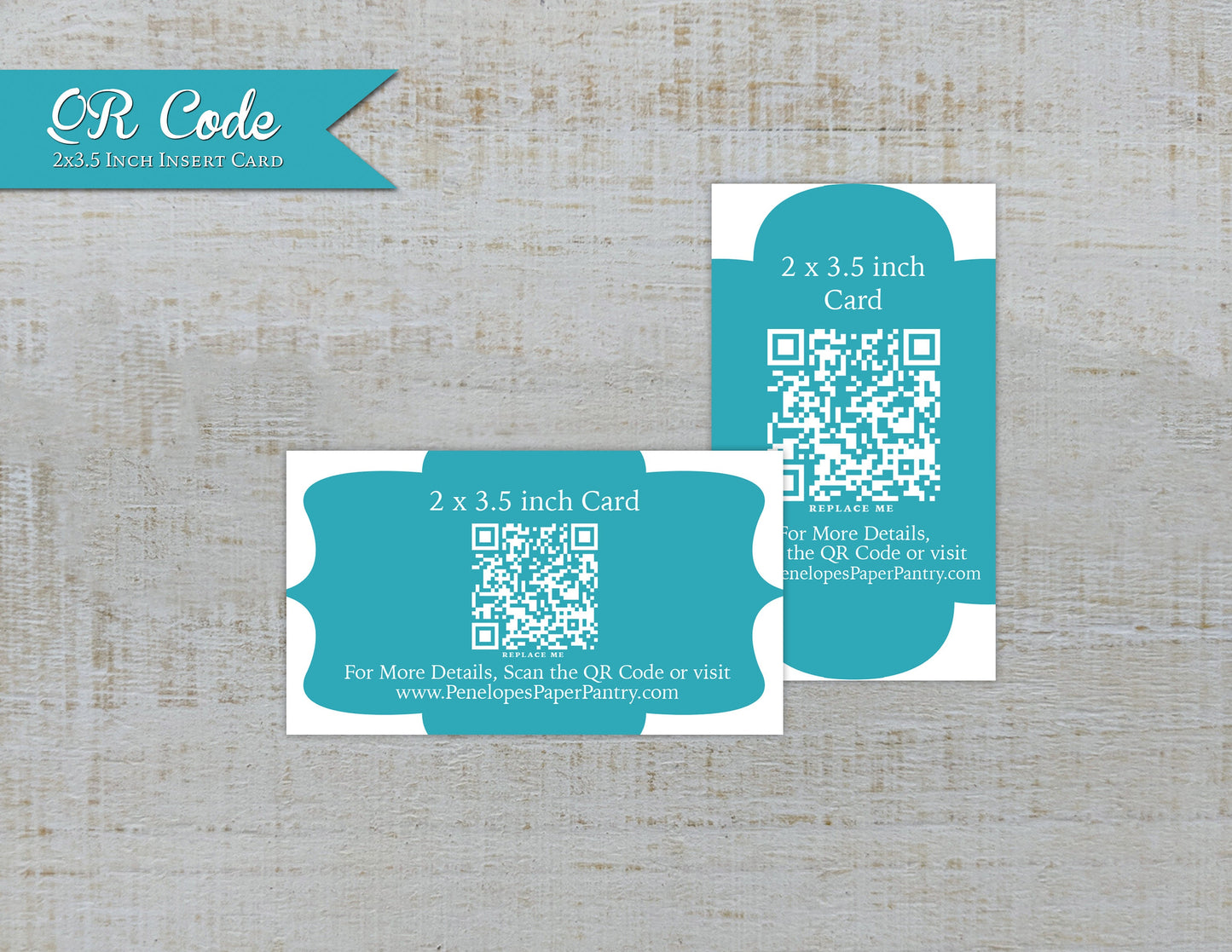 Made to Match QR Code Insert, Back Print, or Sticker Stationery Add-On