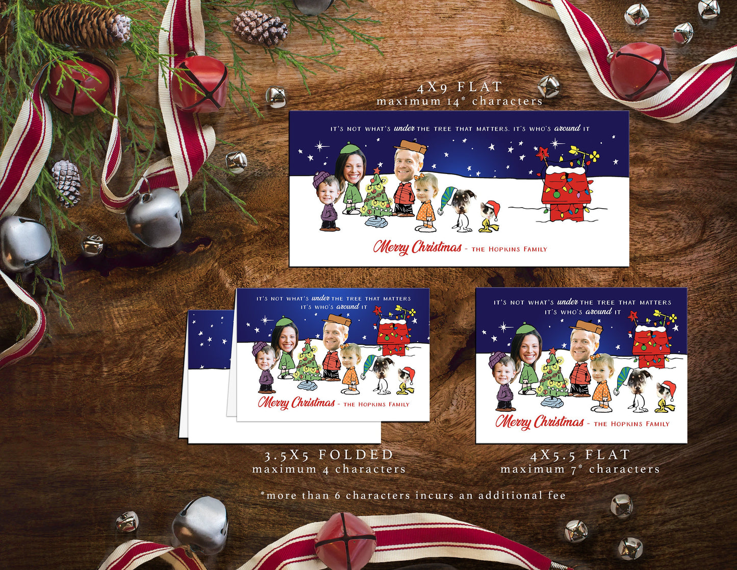 Charlie Brown Inspired Character Holiday Greeting Cards