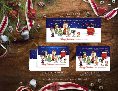 Charlie Brown Inspired Character Holiday Greeting Cards