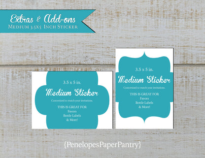 Made to Match Rectangle and Circle Sticker Add On