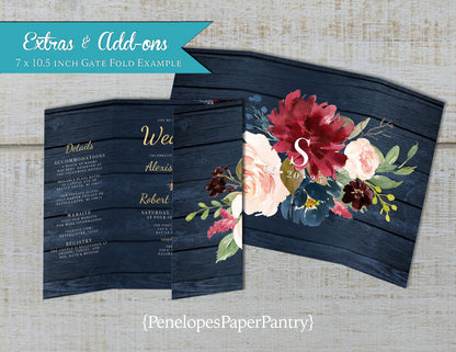 Upgrade Your 5x7 Invitation to a Gatefold Style Stationery Add-On