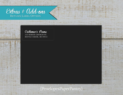 Made to Match Printed Address Label Stickers Stationery Add-On