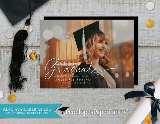 Senior Photo Graduation Open House or Ceremony Invitation