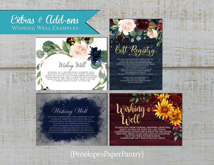 Made to Match Wishing Well Registry Card Stationery Add-On