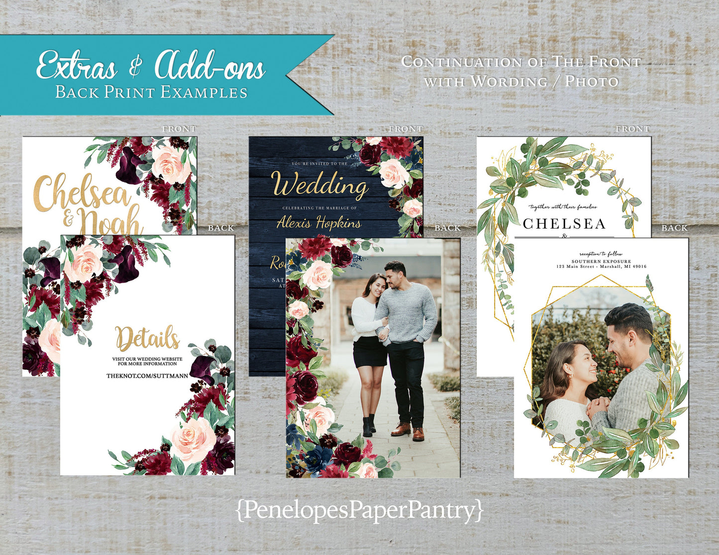 Made to Match Back Print Stationery Add-On
