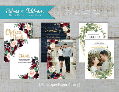 Made to Match Back Print Stationery Add-On