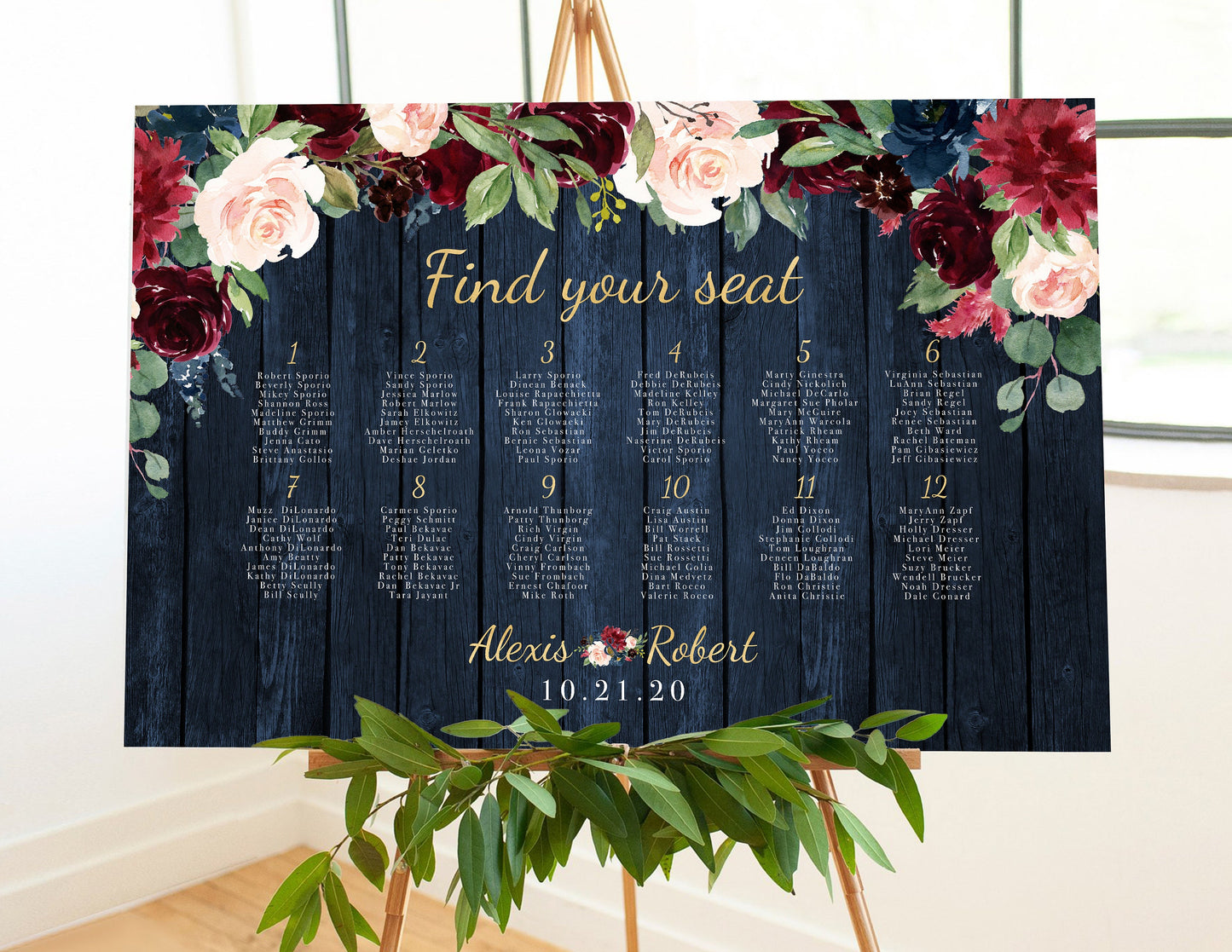 Made to Match Seating Chart Welcome Sign Stationery Add-On