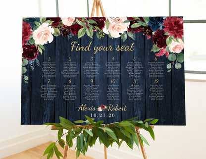Made to Match Seating Chart Welcome Sign Stationery Add-On